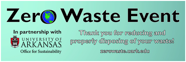 zero waste event banner available for checkout